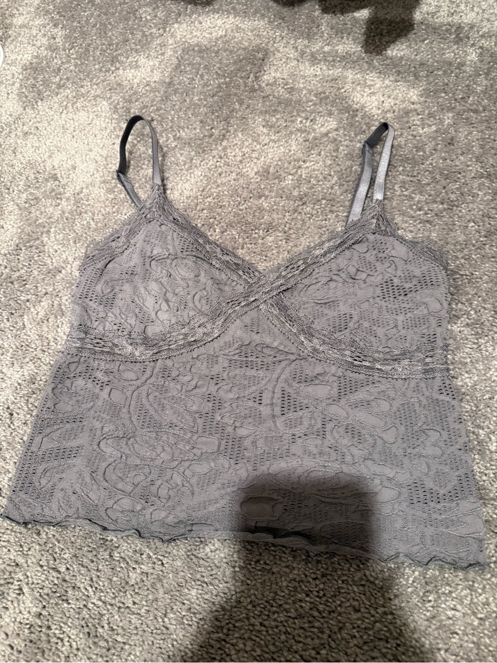 BDG Gray Lace Bralette Cami